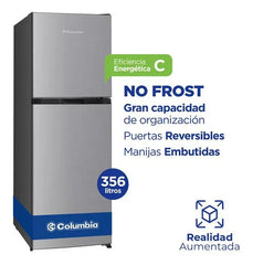 Heladera Columbia No Frost 356l - Color Acero Chda36n/9 Plateado