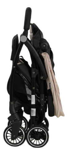 Cochecito Compacto Beige Foldy Bebesit Negro