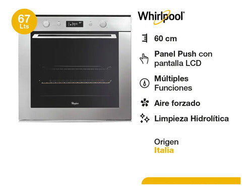 Horno Eléctrico Whirlpool Empotrable Akzm756ix Color Acero Inoxidable