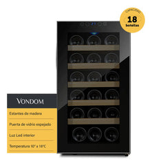 Cava De Vinos Vondom Para 18 Botellas Con Estantes De Madera