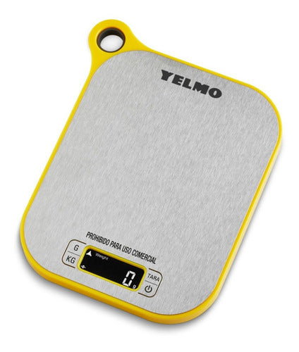 Balanza De Cocina Digital Yelmo Bl-7001 Peso Máximo 3kg Amarillo/gris
