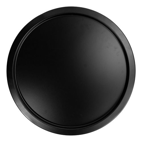 Mesa Ratona Auxiliar Redonda Plegable Bandeja Desmontable Negro