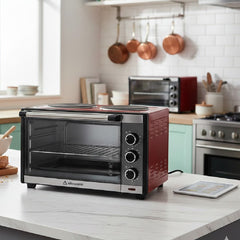 Horno Eléctrico Ultracomb Uc45acn Con 2 Anafes 45lts Rojo