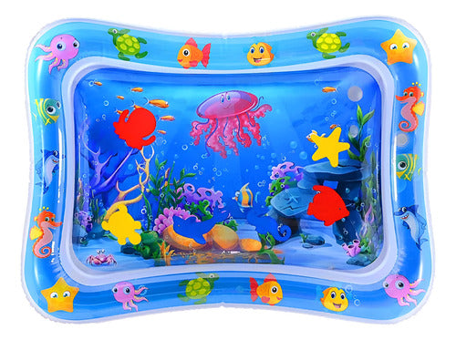 Alfombra De Agua 121-a Bebesit Agua Marina Pvc Bpa Free Celeste