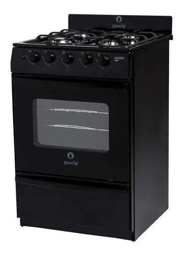 Cocina Escorial Master Style Multigas Color Negro Con Puerta