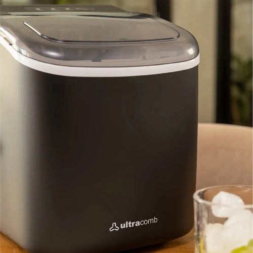 Fabrica De Hielo Portatil Ultracomb Hl-6500 9 Cubos Ciclo 6min Negro