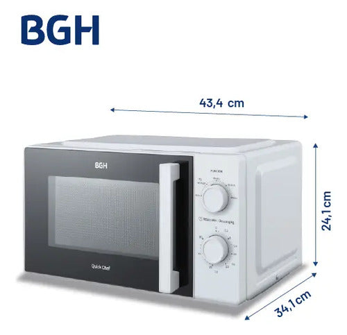 Microondas Bgh Mecánico 18l Blanco B118mb25