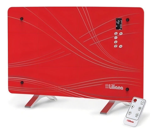 Panel Vidrio Calefactor Eléctrico Liliana Ppv510 Turbina Cts Color Rojo/gris