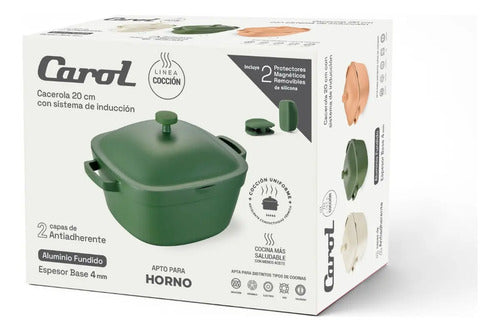 Cacerola 24cm Con Tapa Verde