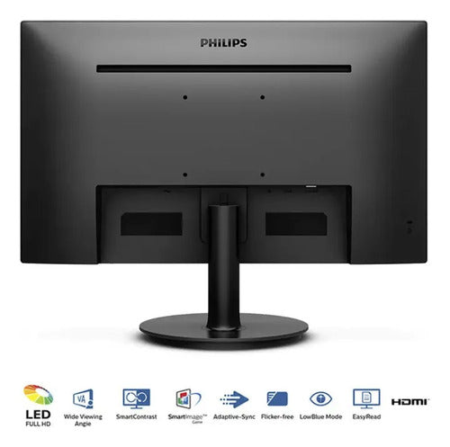 Monitor Led Fhd Philips 221v8lb3/55 De 22 Pulgadas Hdmi Negro
