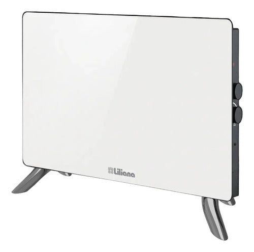 Calefactor Electrico Panel De Vidrio Liliana Glassy Ppv250 Blanco