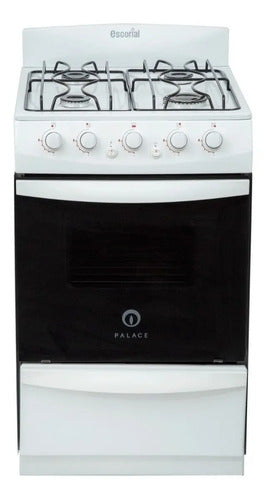 Cocina A Gas Escorial Palace Cristal Blanca Blanco