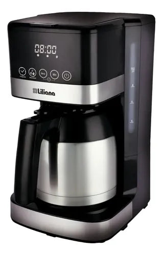 Cafetera Filtro Digital Jarra Inox 1,2l - liliana Ac935 Negro