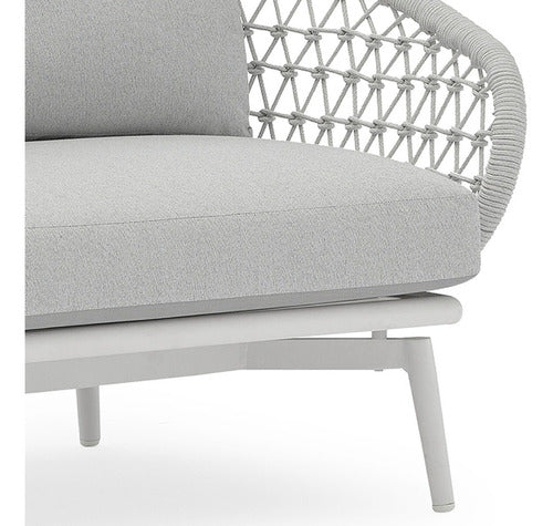 Juego De Sillones Living Jardin Exterior Cuddle Tio Musa Color Gris