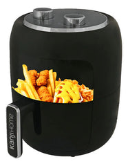 Freidora De Aire Sin Aceite Kanjihome Air Fryer Analogica 4l Color Negro