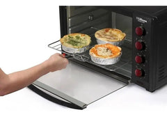 Horno Eléctrico Liliana Megacook Ao160 60l 2 Anafes Superior Negro