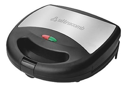 Sandwichera Ultracomb 2801 750w Termostato Grill Waffles Cts Negro