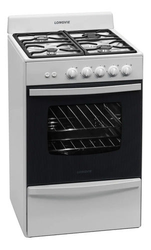 Cocina A Gas Longvie 13331bf Quickclean De 56cm Clase A Blanco