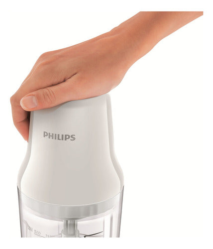 Picadora Philips Hr1393/00 450w Capacidad Para 0,7 Litros Color Blanco