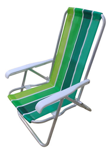 Reposera Plegable Botafogo 4 Posiciones Aluminio Tio Musa Verde
