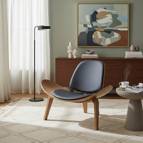 Sillón Vivendi Carl Hansen Diseño Moderno Living Comedor Css Marrón Hansen