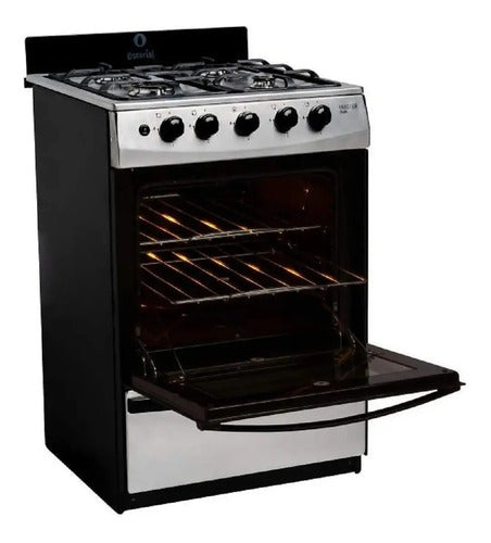 Cocina Escorial Master Style Multigas 4 Hornallas Acero Inox Acero Inoxidable