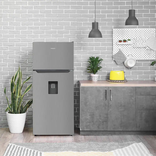 Heladera Philco Top Mount Con Dispenser No Frost Inverter 402l Inox- Phnt453xdi2 Acero Inoxidable