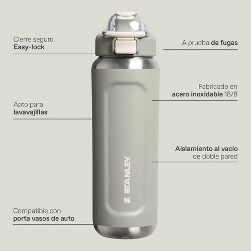 Botella Térmica Stanley Wellspring Frio Hielo De 473ml Rose Quartz