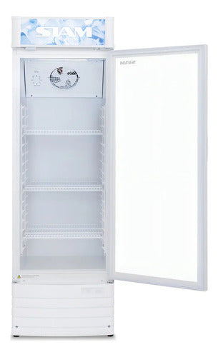 Heladera Exhibidora Vertical Siam Hsi-ev229b2 229 Litros Con Cerradura Blanco