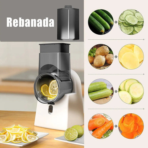 Picadora Cortadora Trituradora Verdura Vegetal Tm Carga Usb Blanco