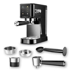 Cafetera Expresso Ultracomb Ce6118 Digital 20 Bares Pantalla Táctil Negra 1350w Compatible Capsulas Nespresso Negro