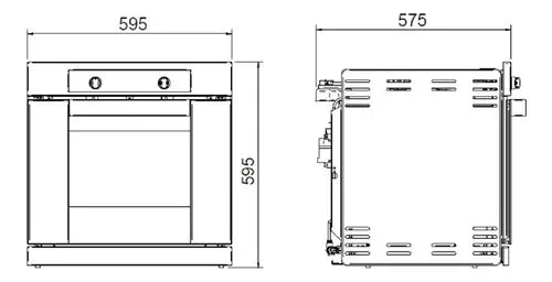 Horno A Gas Longvie H1500xf Con Grill Eléctrico De Empotrar Acero Inoxidable