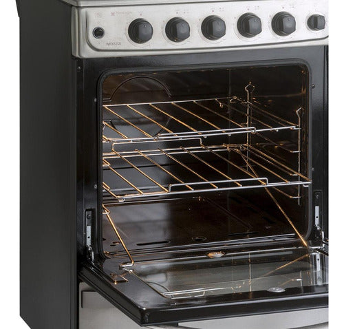 Cocina Whirlpool Multigas 56 Cm Inox Wfx57di