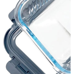 Taper Contenedor De Vidrio Tapa Hermetica Carol De 1040ml Gris