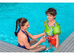 Chaleco Salvavidas Niños Con Bracitos Flotador Bestway 32174 Verde Lima