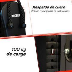 Multigimnasio Multigym Randers Con Lingotera 100 Kg Estructura Negro Tapizado Negro
