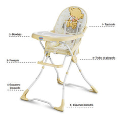 Silla De Comer Con Bandeja Bebe Bebesit 6200-b Amarillo Silla De Comer Bebesit