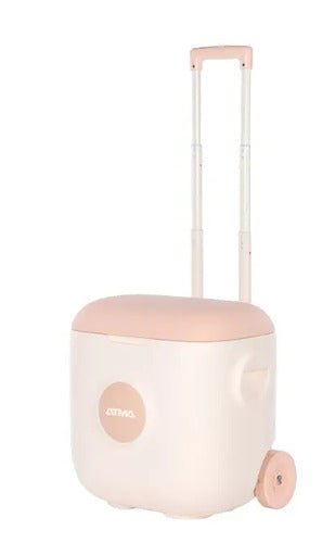 Heladera Conservadora Vintage Atma 305vp 30l C/ Carrito Rosa Rosa