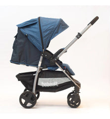 Cochecito De Paseo Bebesit 1390d Azul Manillar Rebatible Cts - Azul - Plateado