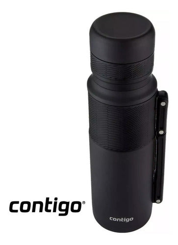 Termo Contigo Black 1100ml Acero Inx Bebidas Calientes Frias Negro