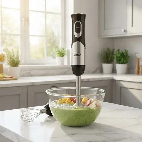 Mixer Licuadora De Mano Atma Lmat21122in Vaso 500ml Batidor Negro