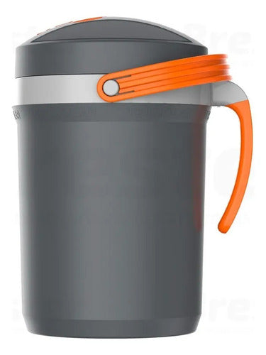 Jarra Térmica Termolar Tereré Con Tapa Abatible Para Café Y Té De 2,5 Litros, Color Gris