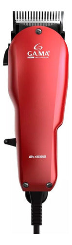 Cortadora De Pelo Gama Gm593 24 Piezas Profesional Magnetic Rojo