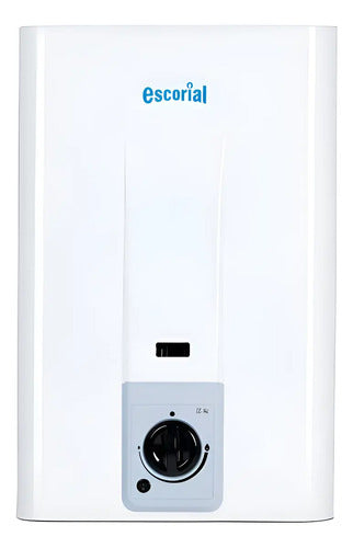 Calefón A Gas Natural Escorial Blanco 14l Sin Llama Piloto Blanco Gn