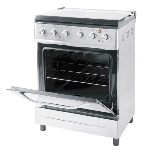 Cocina Electrica Kanjiblack 60cm Kjh-ekxl01v Plateado