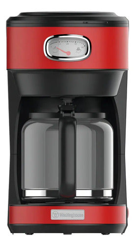 Cafetera De Filtro Westinghouse Rojo Retro 1.25 Lts 1000w