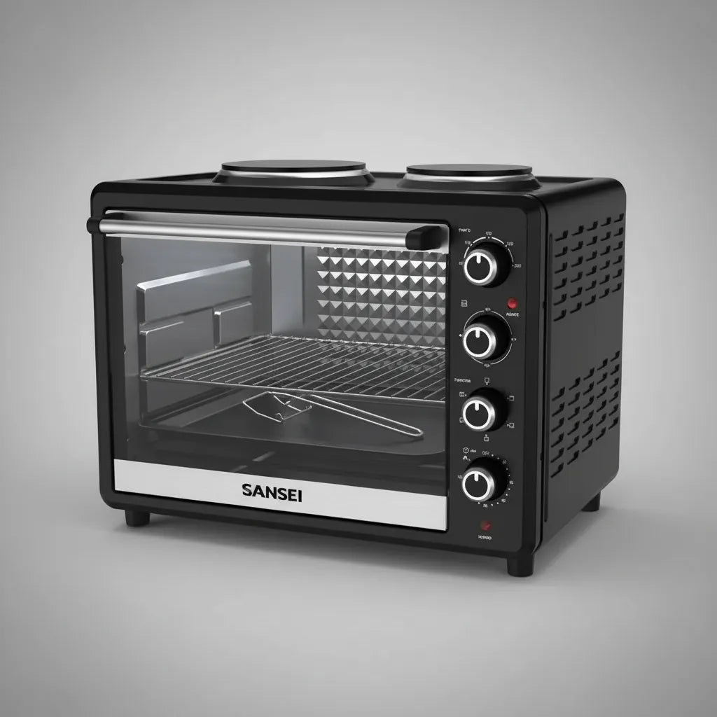 Horno Grill Sansei HGCSA6324AUAPI 63l Con Anafe y Convección Negro