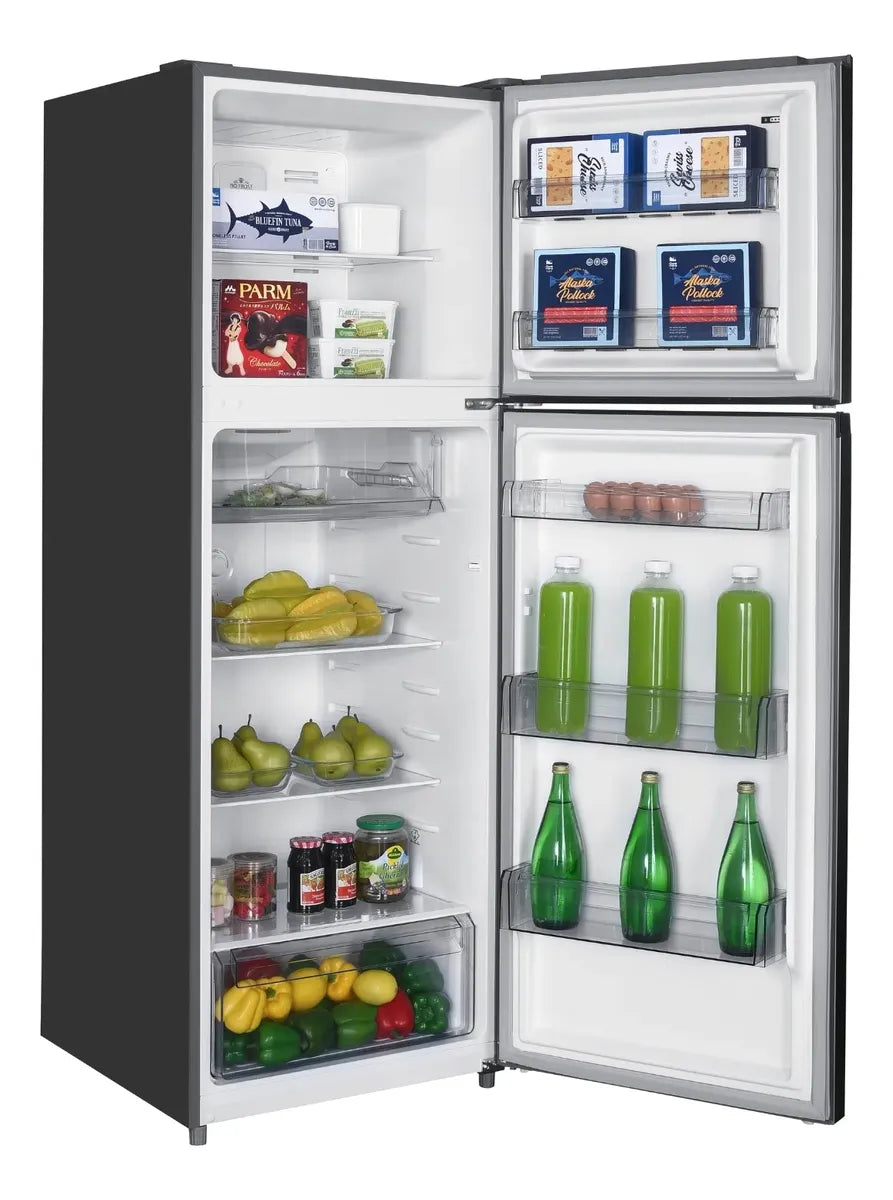 Heladera con freezer Top Mount Tcl P333tmn 333l Inverter Inox
