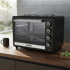 Horno Grill Sansei HGCSA6324AUAPI 63l Con Anafe y Convección Negro