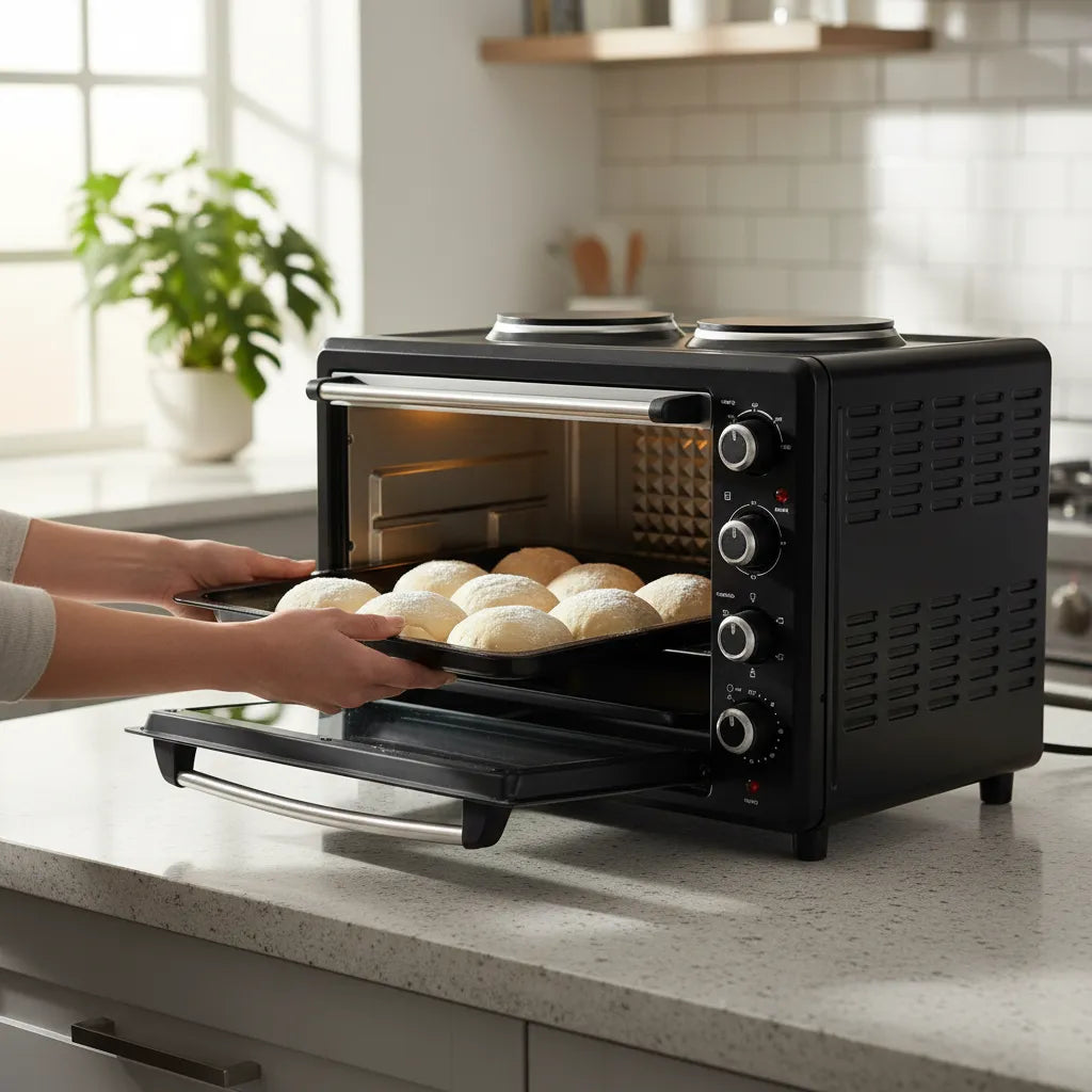 Horno Grill Sansei HGCSA6324AUAPI 63l Con Anafe y Convección Negro
